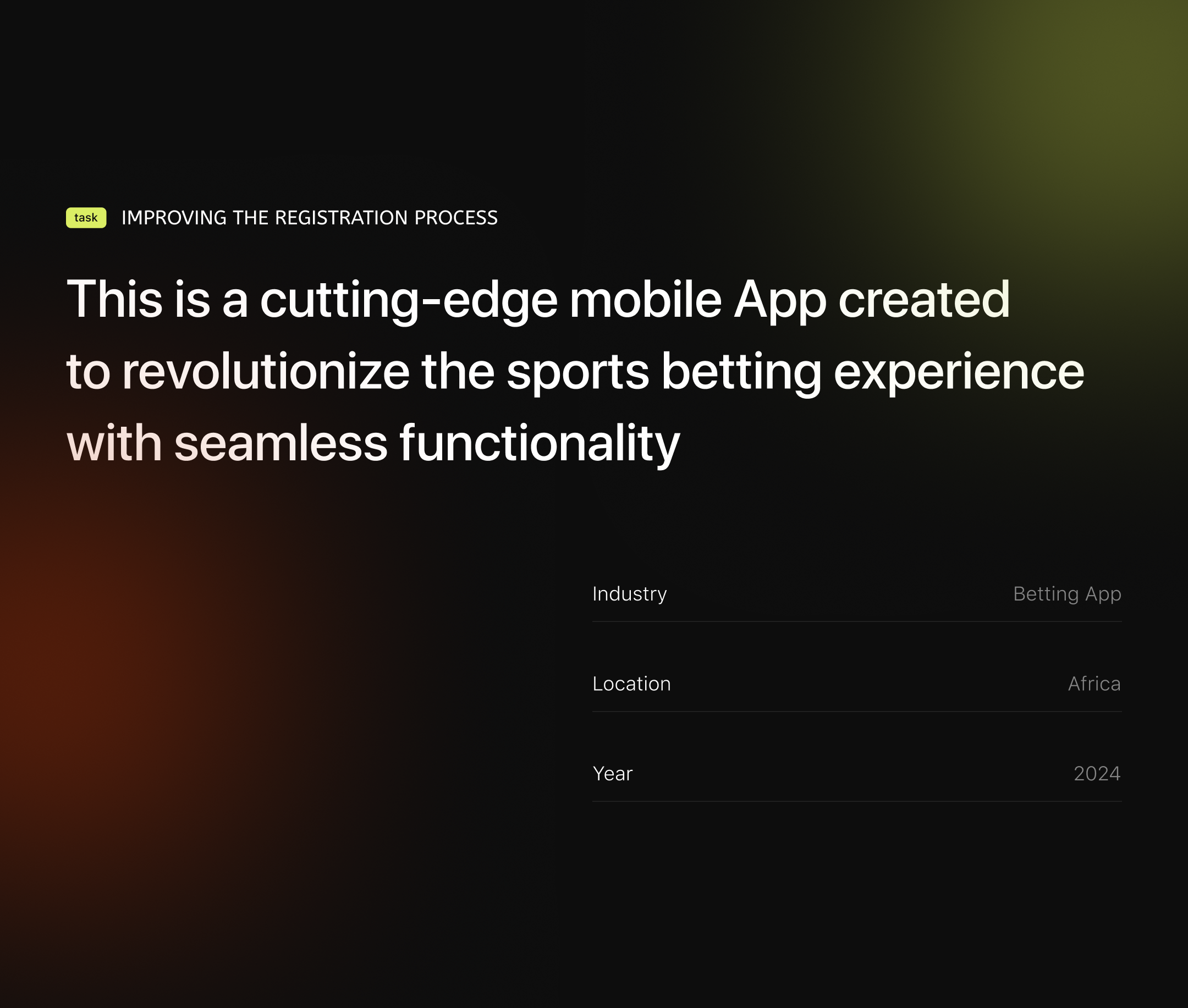 Bet Route registration redesign section 1