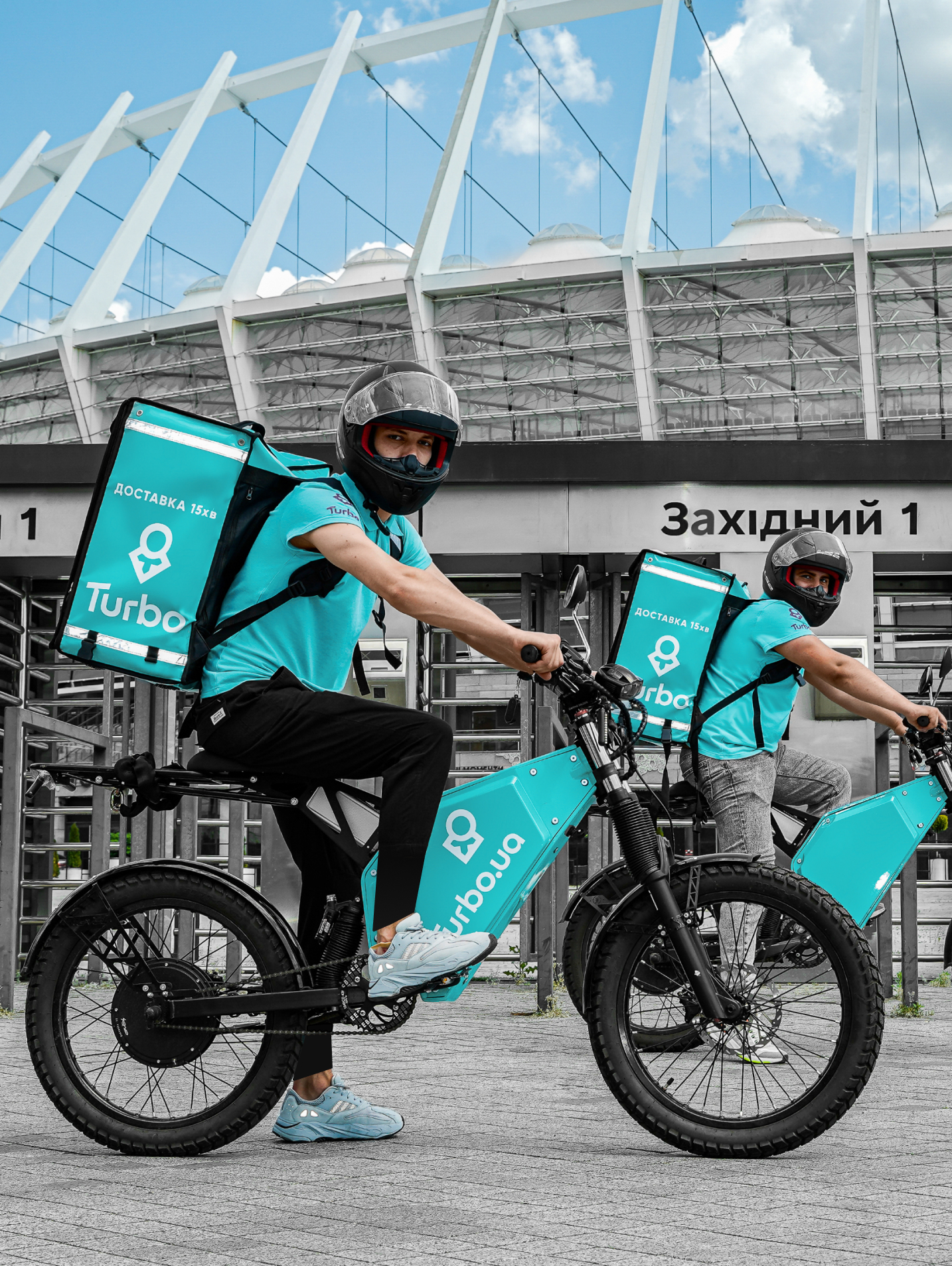 Turbo couriers on bikes