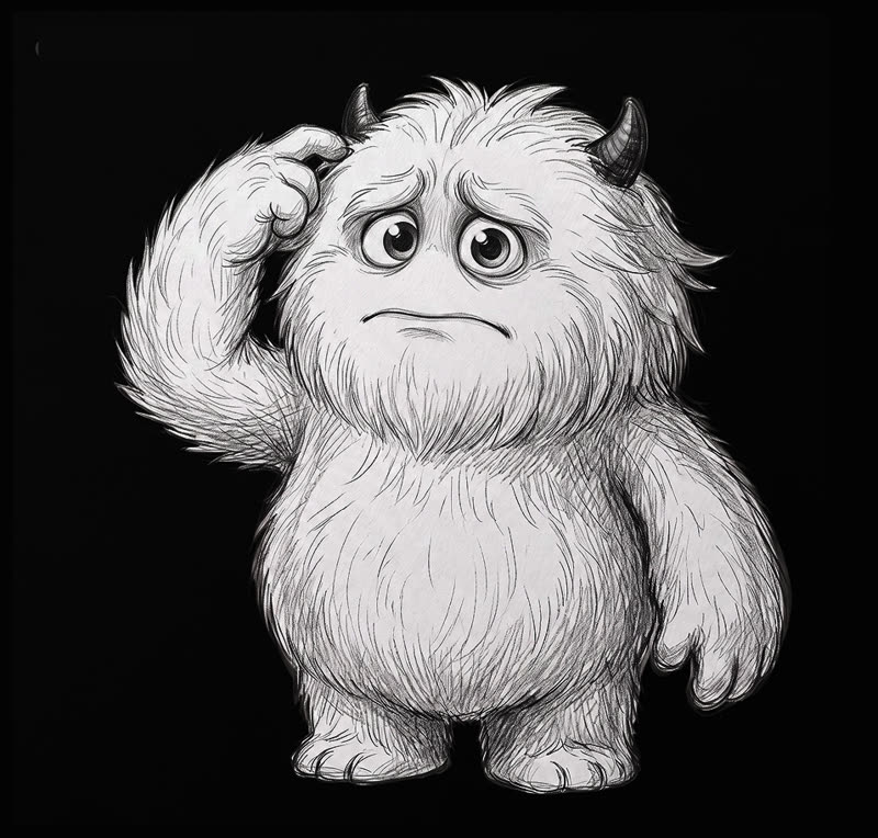 Pap-Pay mascot scratching its head — confused mood