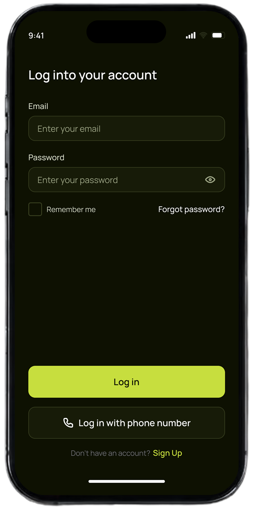 Pap-Pay login screen